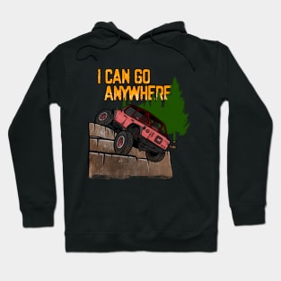 Pink Jeep Flex I Can Go Anywhere Hoodie